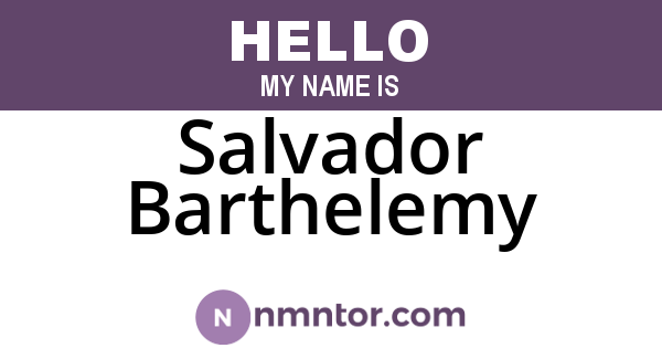 Salvador Barthelemy