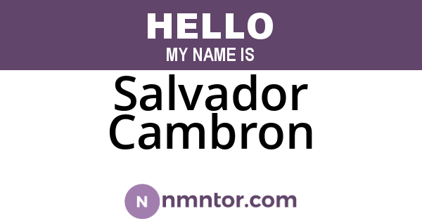 Salvador Cambron