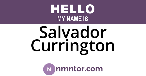 Salvador Currington