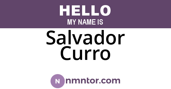 Salvador Curro