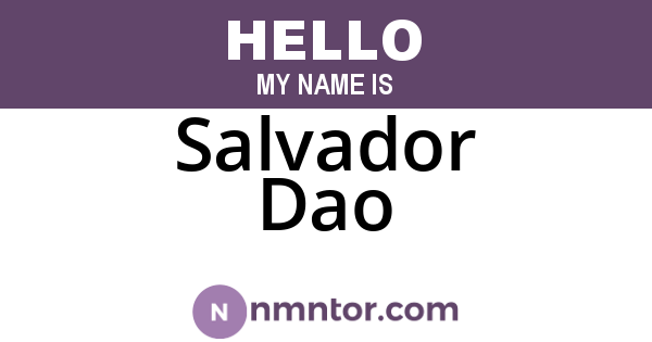 Salvador Dao