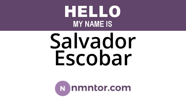 Salvador Escobar