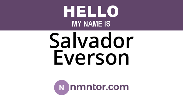 Salvador Everson