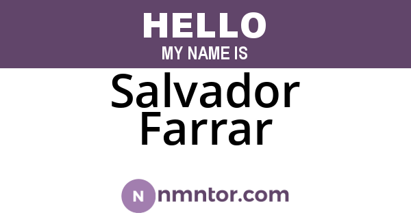 Salvador Farrar