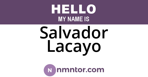 Salvador Lacayo
