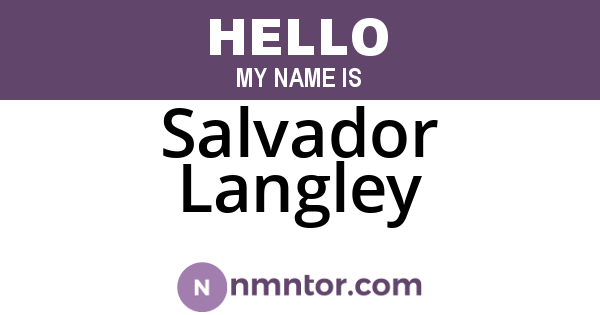 Salvador Langley