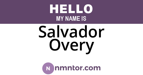 Salvador Overy