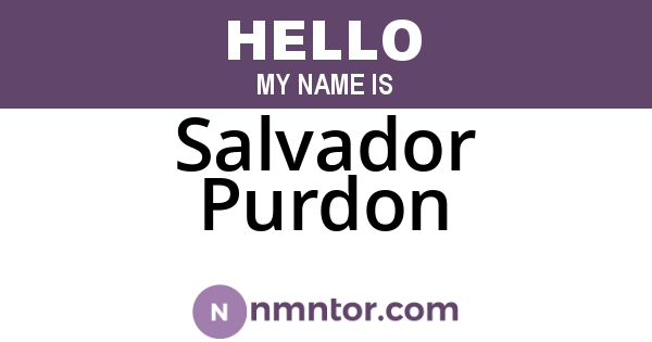 Salvador Purdon