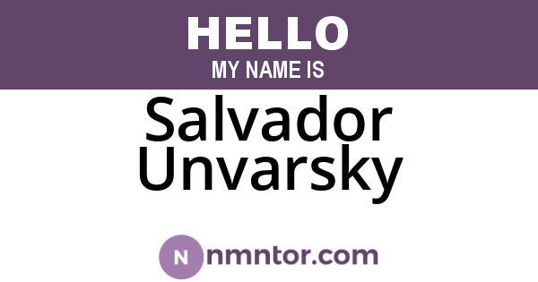 Salvador Unvarsky