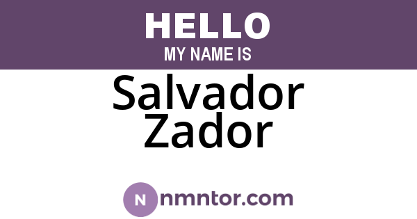 Salvador Zador