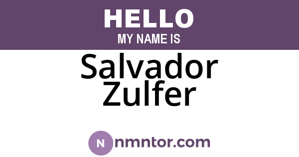 Salvador Zulfer
