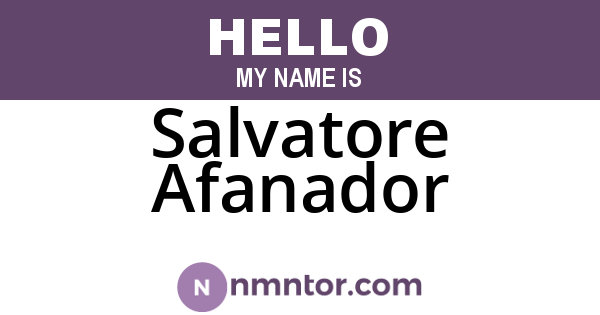 Salvatore Afanador