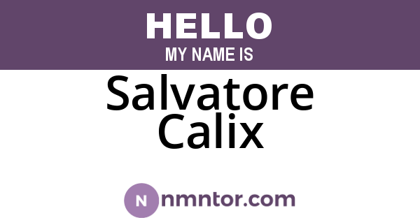 Salvatore Calix