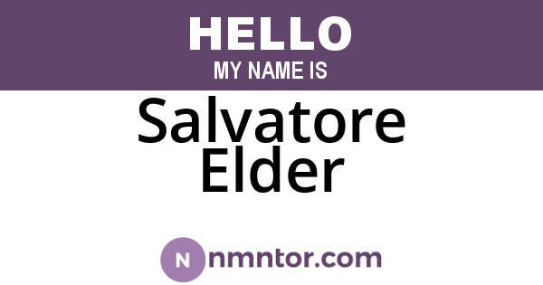 Salvatore Elder