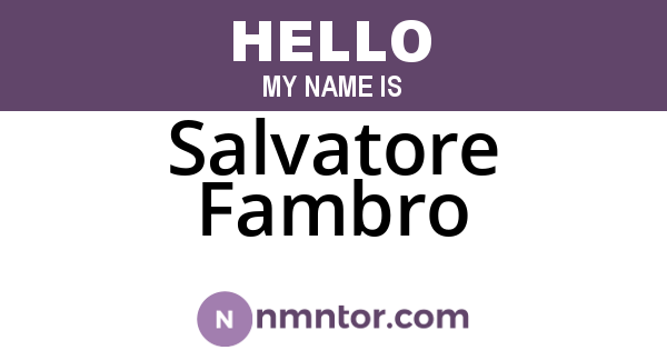 Salvatore Fambro