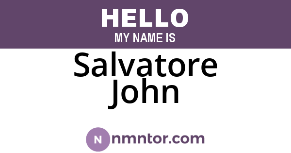 Salvatore John