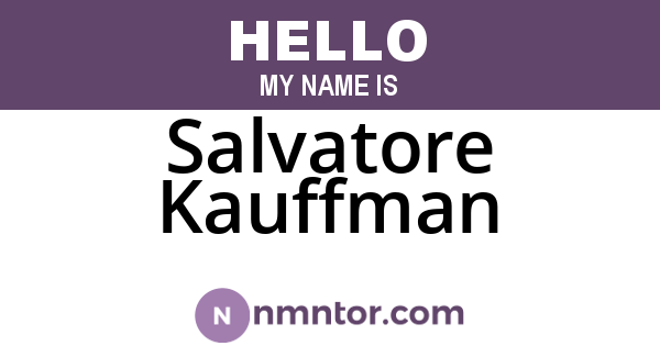 Salvatore Kauffman