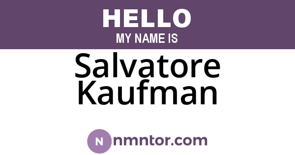 Salvatore Kaufman