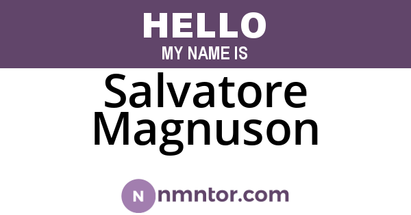 Salvatore Magnuson