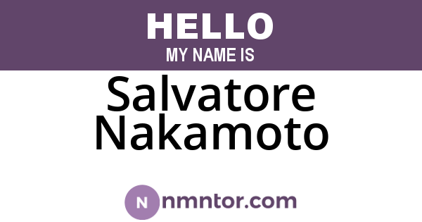 Salvatore Nakamoto