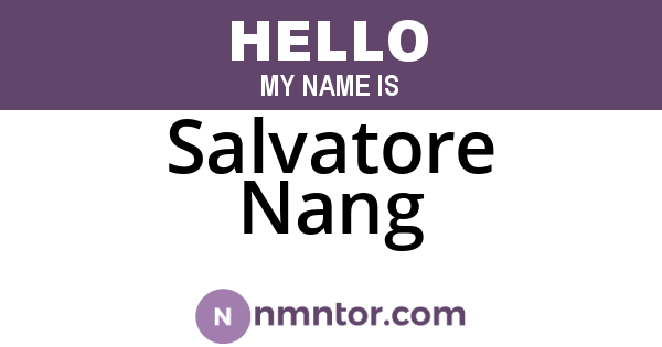 Salvatore Nang