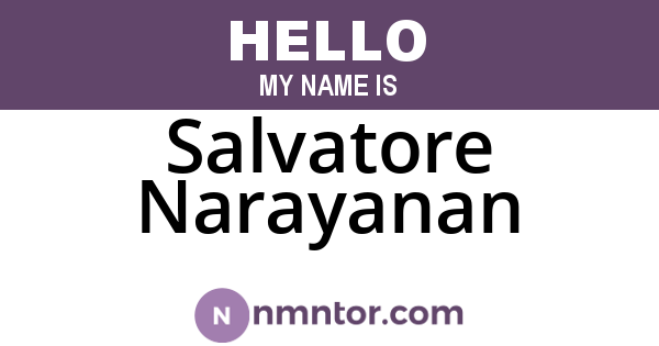 Salvatore Narayanan