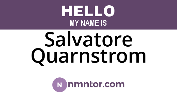 Salvatore Quarnstrom
