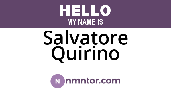 Salvatore Quirino
