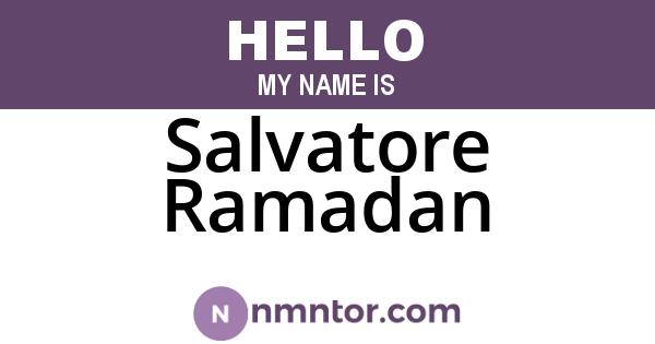 Salvatore Ramadan