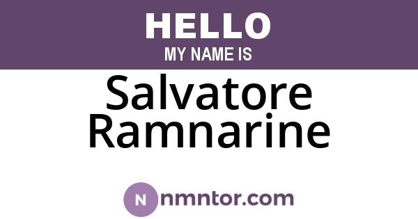 Salvatore Ramnarine