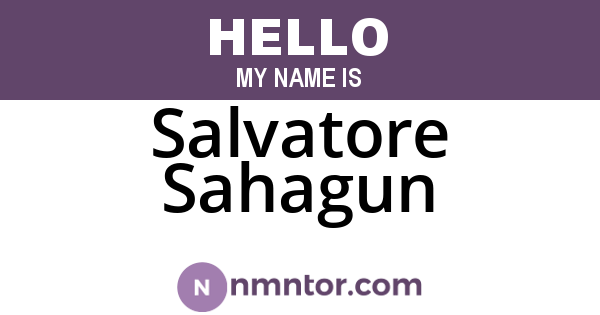 Salvatore Sahagun