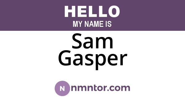 Sam Gasper