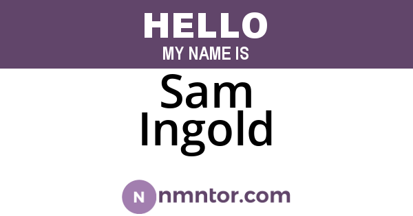 Sam Ingold