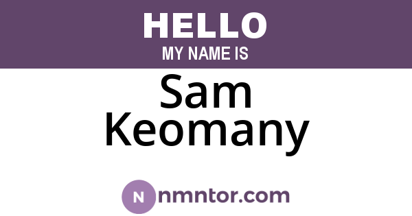 Sam Keomany