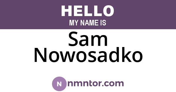 Sam Nowosadko