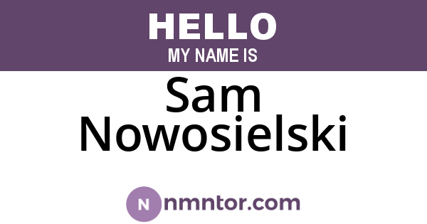 Sam Nowosielski