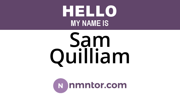 Sam Quilliam