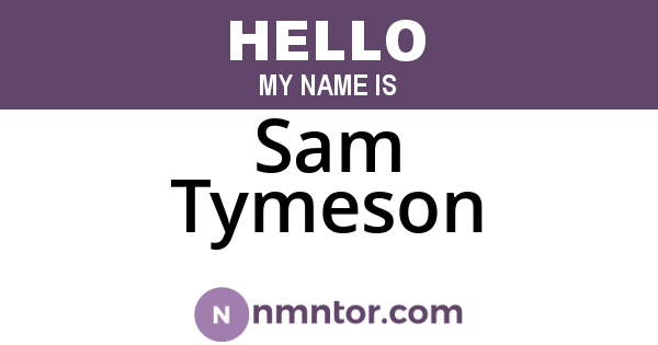 Sam Tymeson