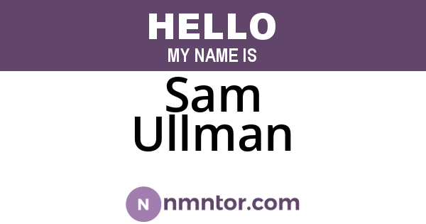 Sam Ullman