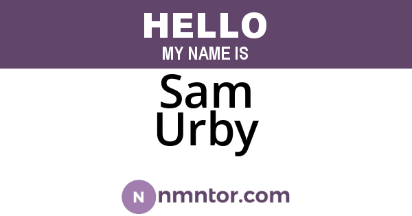 Sam Urby