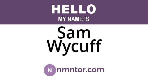 Sam Wycuff