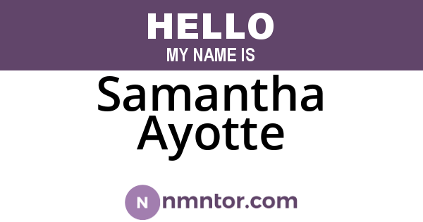 Samantha Ayotte