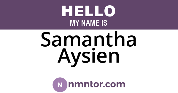 Samantha Aysien