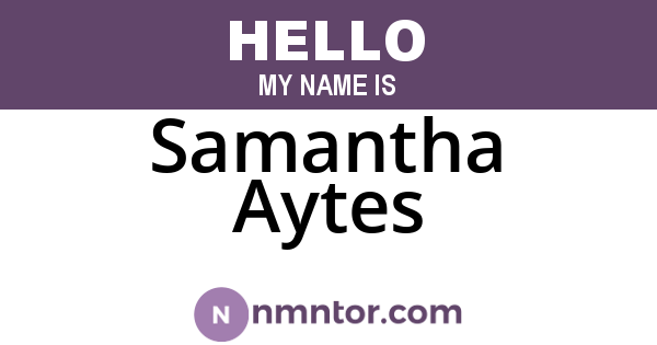 Samantha Aytes