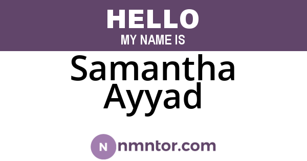 Samantha Ayyad