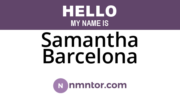 Samantha Barcelona