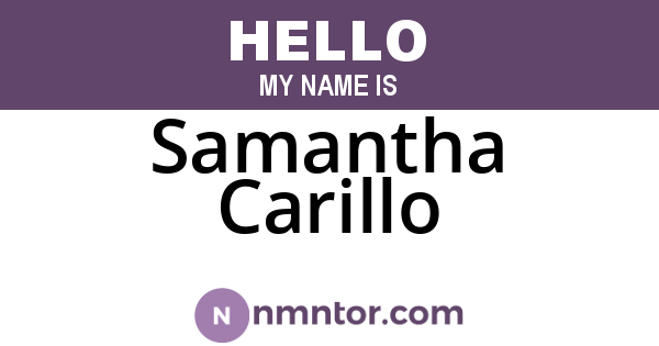 Samantha Carillo
