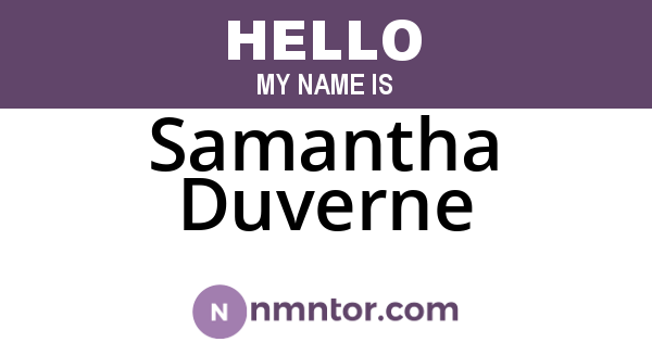 Samantha Duverne