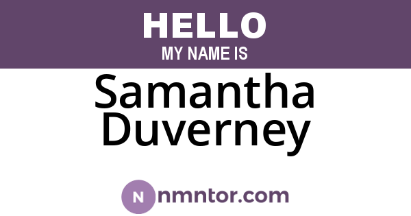Samantha Duverney