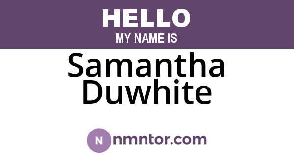 Samantha Duwhite